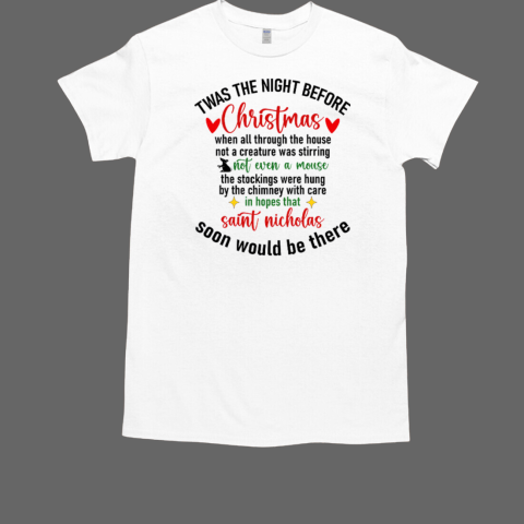 Twas The Night Before Christmas Mouse T-Shirt