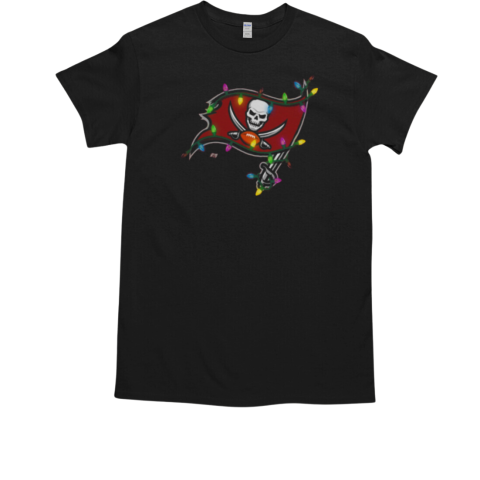 Tampa Bay Buccaneers Primary Logo Holiday Lights T-Shirt