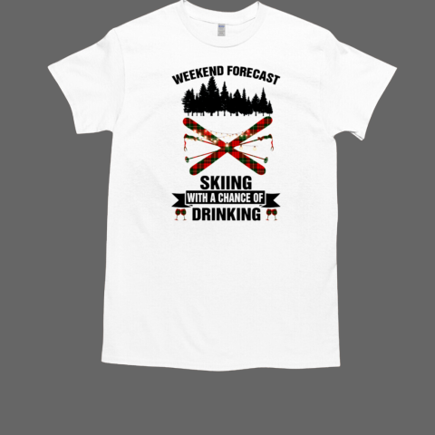 SKIING WEEKEND FORECAST Classic Men's T-shirt