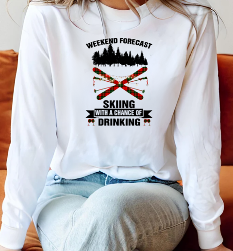 SKIING WEEKEND FORECAST Long Sleeved T-shirt 