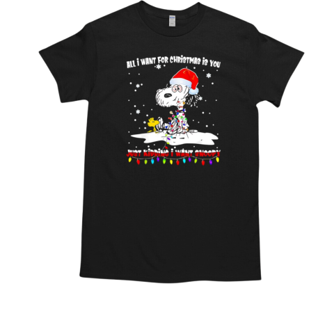 Snoopy all I want for christmas is you Christmas lights T-Shirt