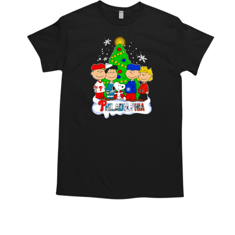 Snoopy and friends Philadelphia fans sports teams Christmas T-Shirt