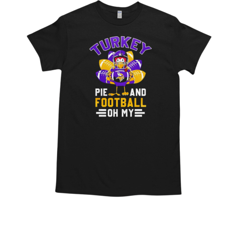 Turkey pie and football on my Minnesota Vikings Thanksgiving T-Shirt