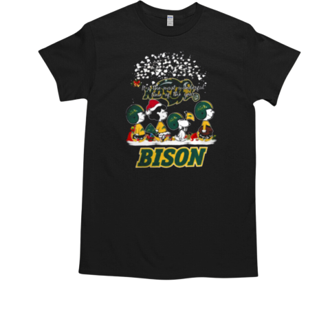 Peanuts North Dakota State Bison It's The Most Wonderful Time Of The Year Winter T-Shirt