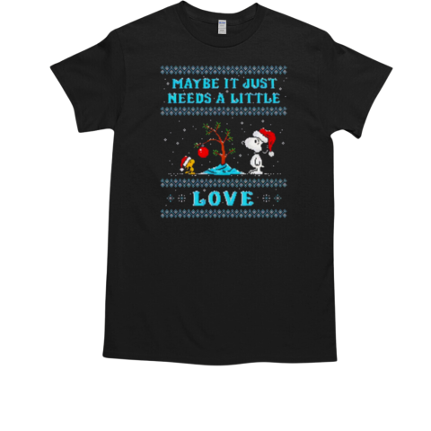 Snoopy and Woodstock maybe it just needs love Christmas T-Shirt