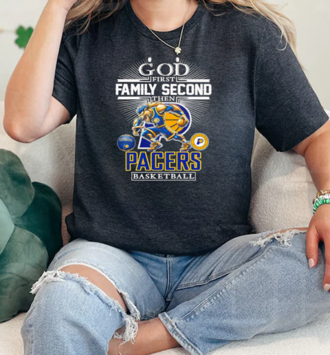 God first family second then Pacers basketball mascot T- Classic Women's T-shirt