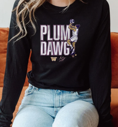 Kelsey Plum Washington Huskies Plum Dawg T- Long Sleeved T-shirt 