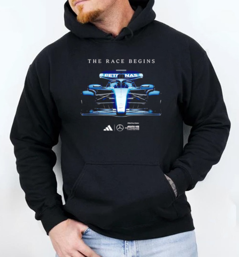 Mercedes AMG F1 X Adidas Partnership The Race Begins T- Unisex Hoodie