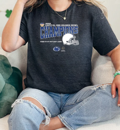 Penn State Nittany Lions 2025 Orange Bowl Champions College Football Playoff Semifinal Vintage Style With Helmet T- Classic Women's T-shirt