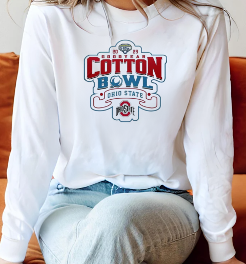 Playoff 2025 Cotton Bowl Champions Ohio State Buckeyes Art T- Long Sleeved T-shirt