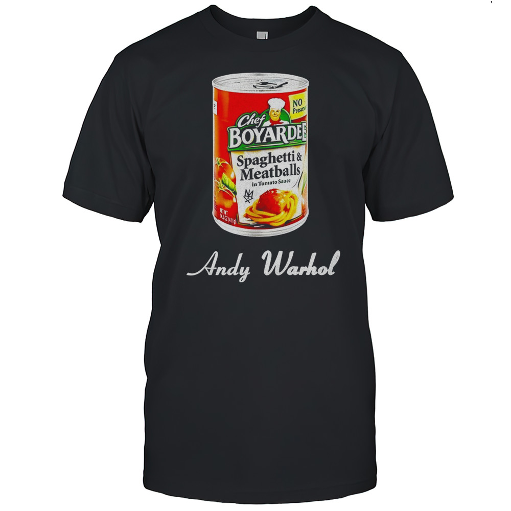 Andy Warhol Chef Boyardee Spaghetti And Meatballs Shirt