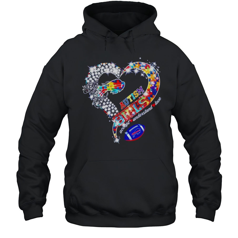 Buffalo Bills Autism Accept Understand Love Heart Shirt Unisex Hoodie