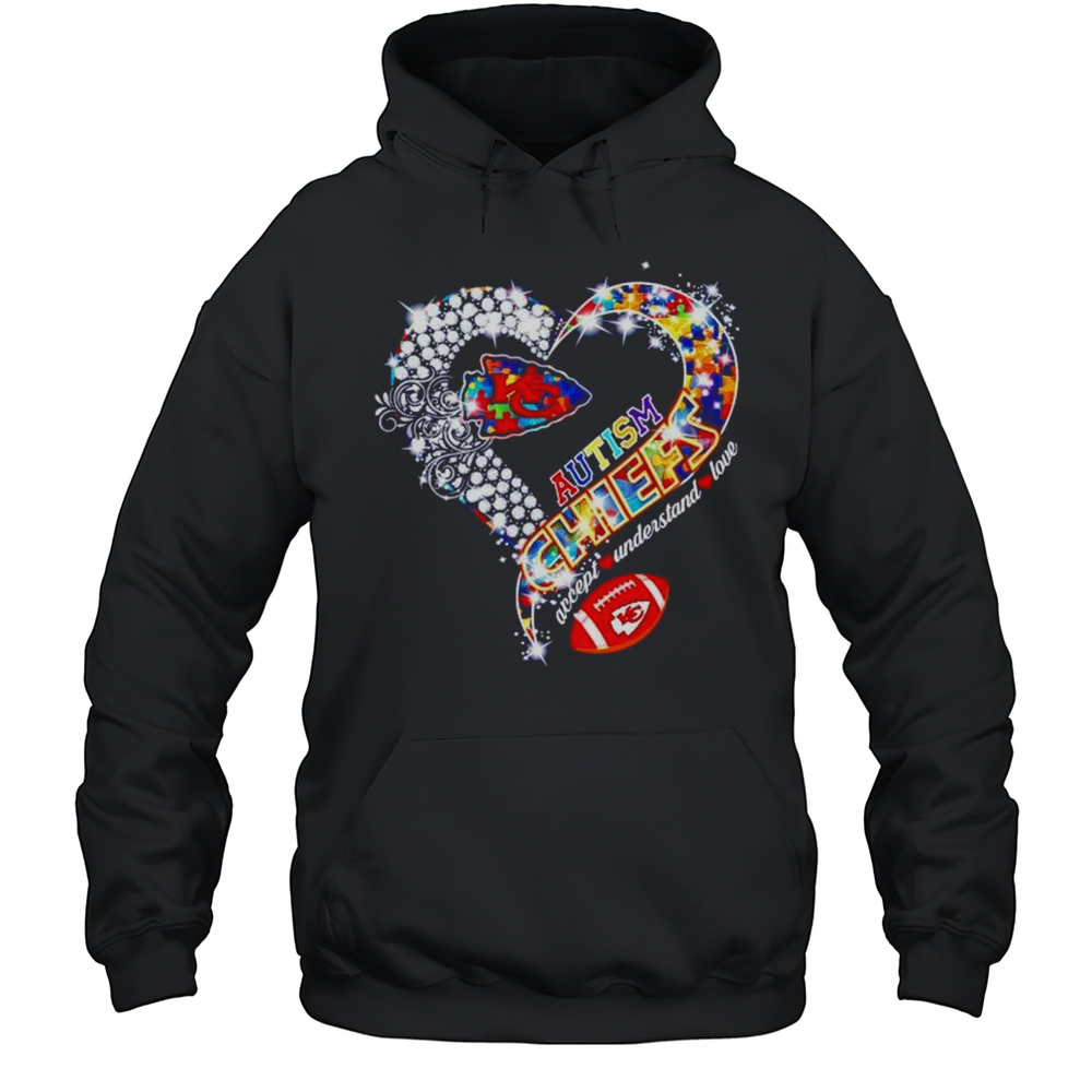 Kansas City Chiefs Autism Accept Understand Love Heart Shirt Unisex Hoodie