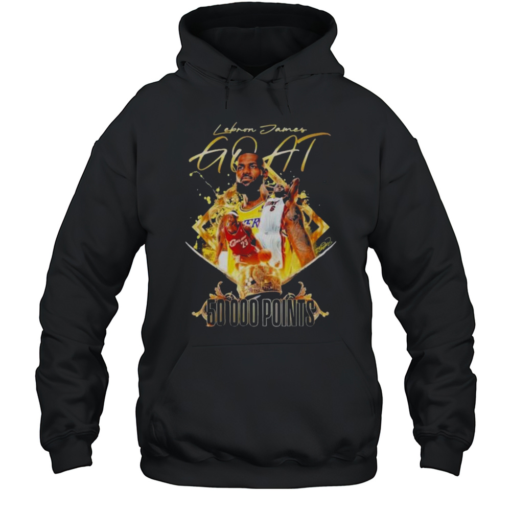 Lebron James Goat 50000 Points Signature T-shirt Unisex Hoodie