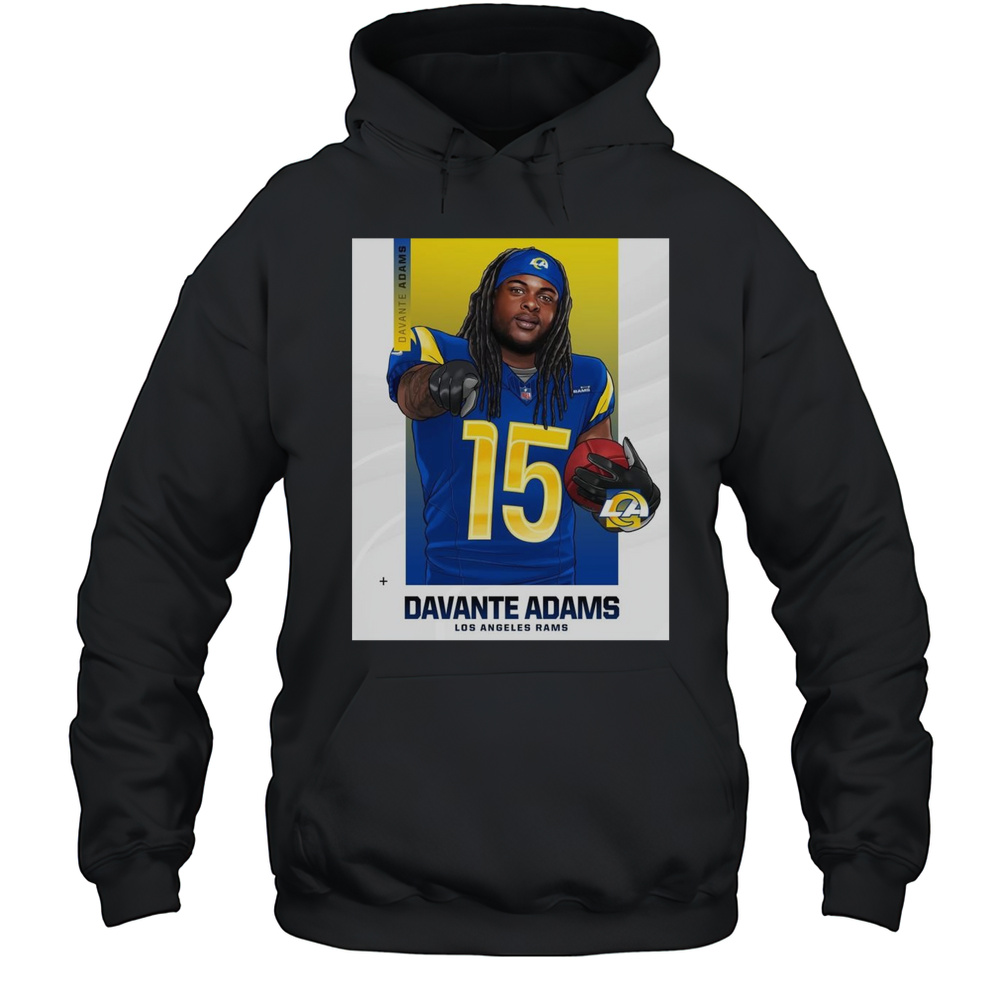 Los Angeles Rams Football NFL Davante Adams LAs Newest Star Painting T-shirt Unisex Hoodie