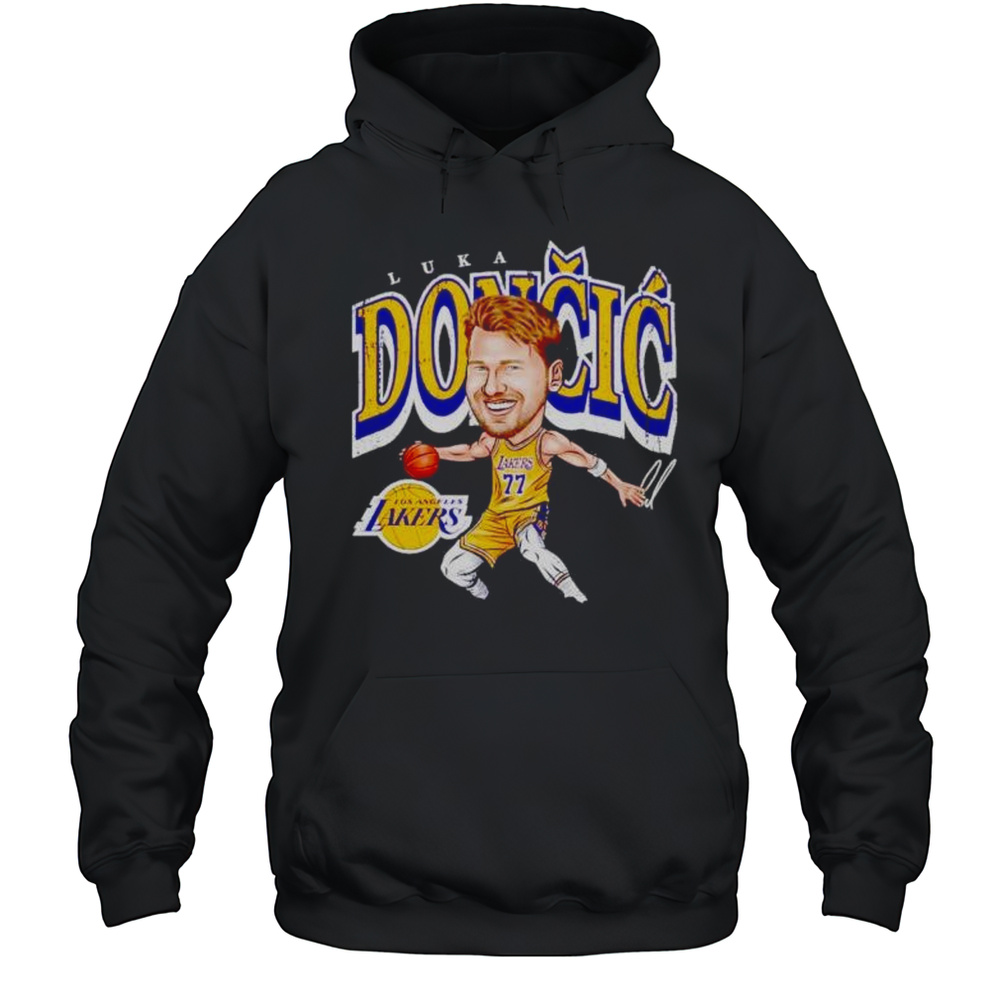 Luka Doncic Los Angeles Lakers Signature Cartoon Shirt Unisex Hoodie