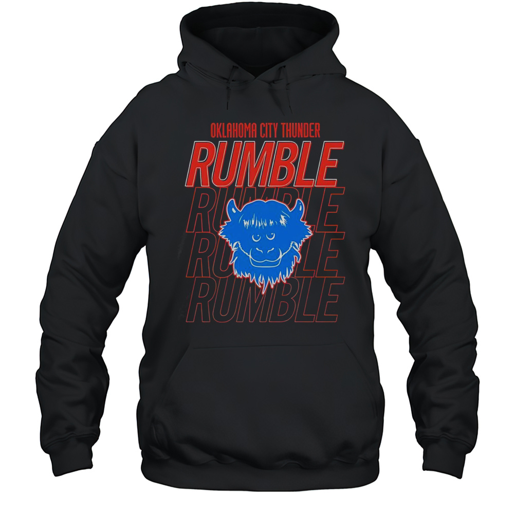 Nice Oklahoma City Thunder Rumble Mascot Name Repeat T-Shirt Unisex Hoodie