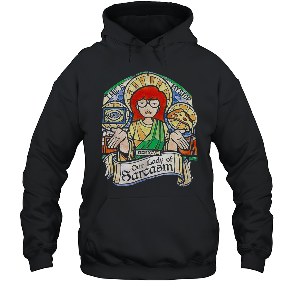 Our Lady Of Sarcasm Stained Glass Shirt Unisex Hoodie
