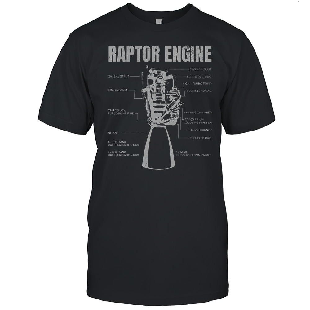 Premium Starship Raptor Engine For Space Explorer Rocket Scientist T-Shirt