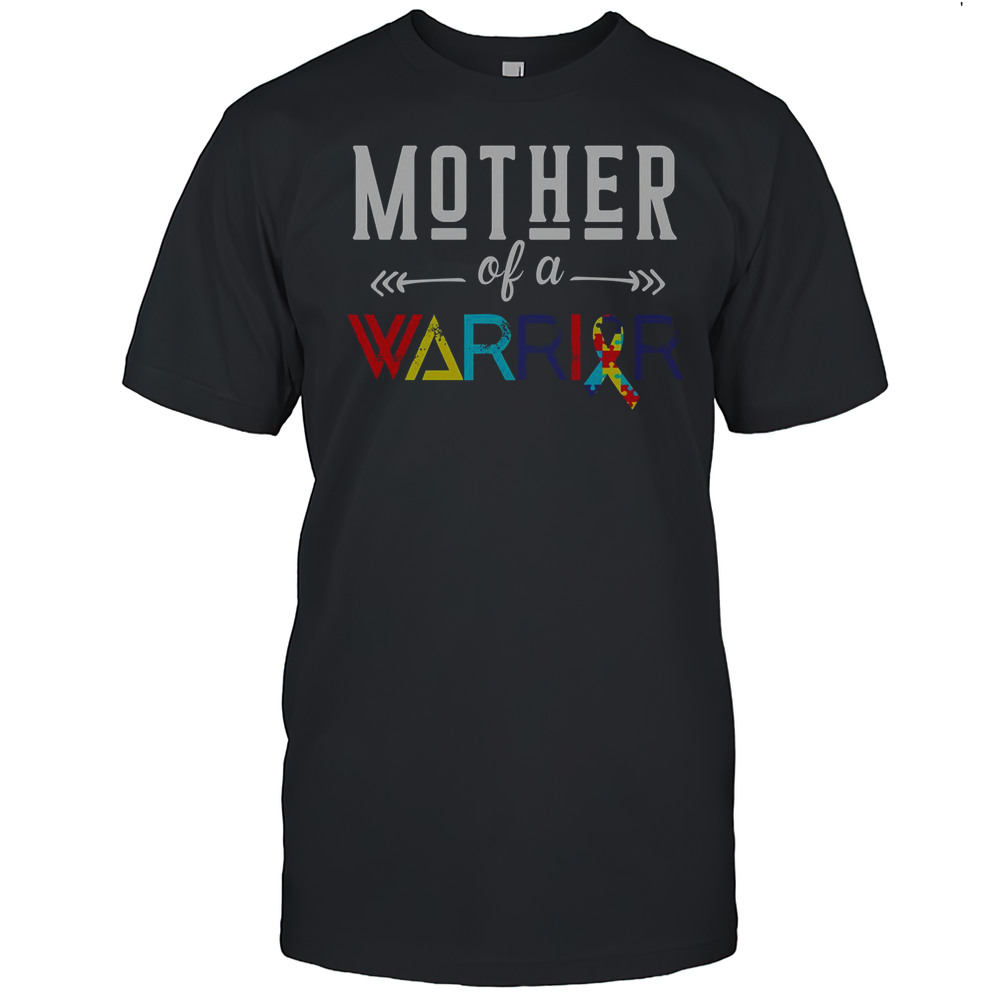 Pretty Mother Of A Warrior Autism Awareness Month T-Shirt