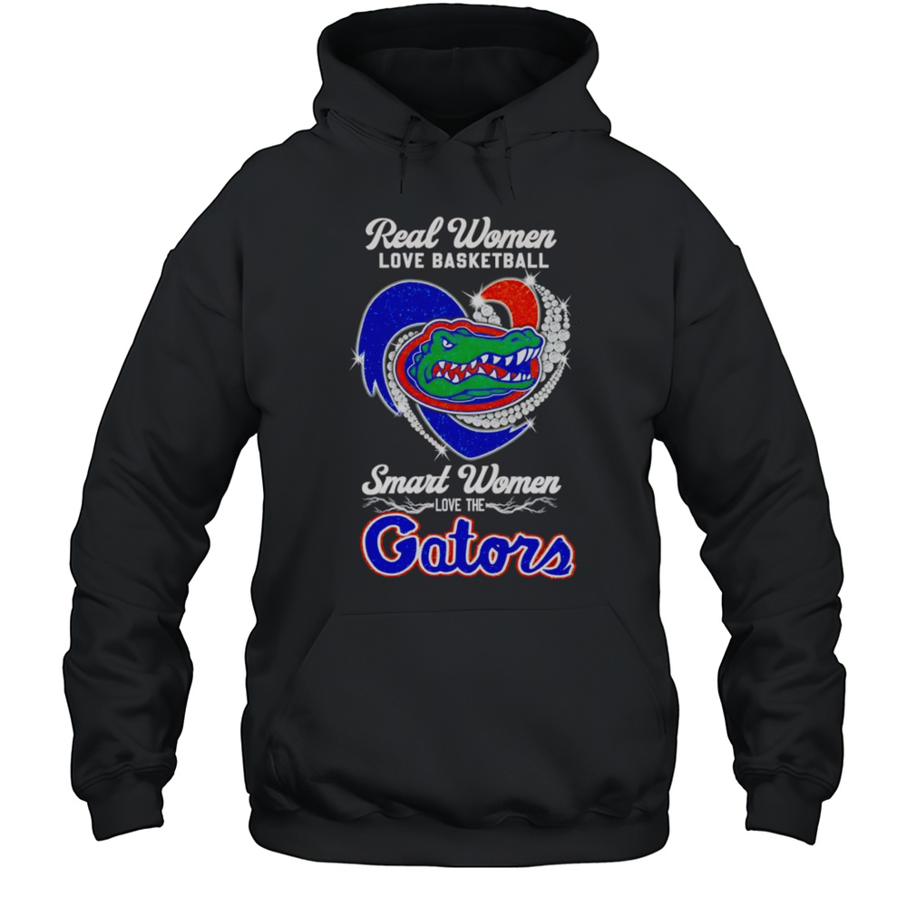 Real Women Love Basketball Smart Women Love The Gators Diamond Shirt Unisex Hoodie