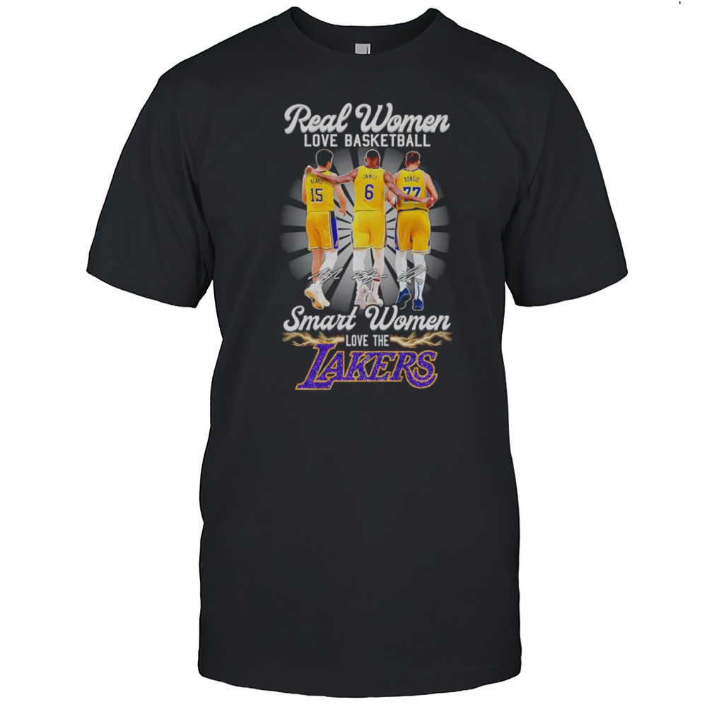Real Women Love Basketball Smart Women Love The Lakers Reaves James And Doncic Signatures Shirt Real Women Love Basketball Smart Women Love The Lakers Reaves James And Doncic Signatures Shirt