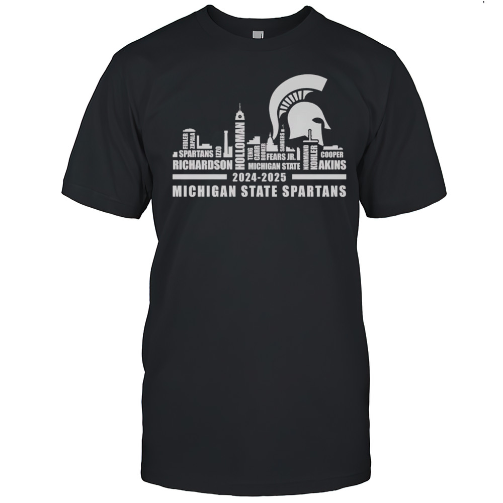 Skyline City 2024 2025 Michigan State Spartans Player Names Shirt