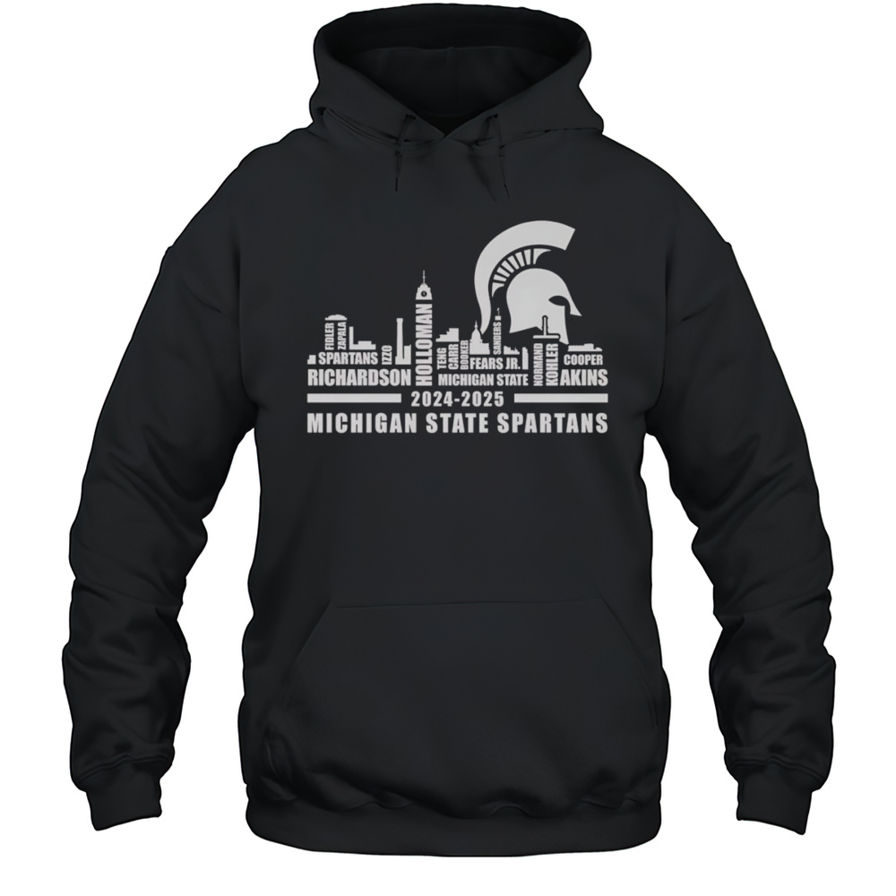 Skyline City 2024 2025 Michigan State Spartans Player Names Shirt Unisex Hoodie