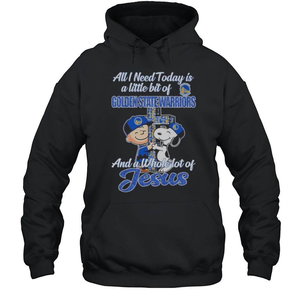 Snoopy And Charlie Brown Golden State Warriors I Can Do All Things Through Christ Who Strengthens Me T-shirt Unisex Hoodie