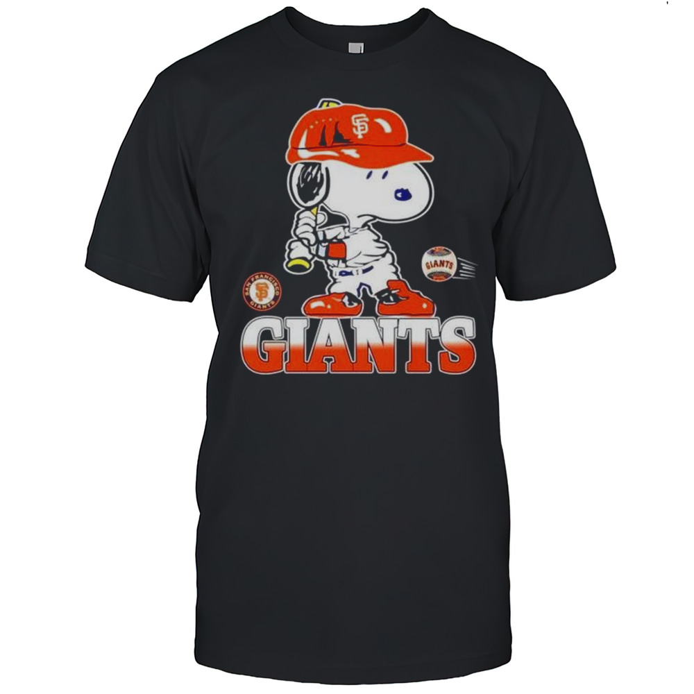 Snoopy Playing Baseball San Francisco Giants Shirt