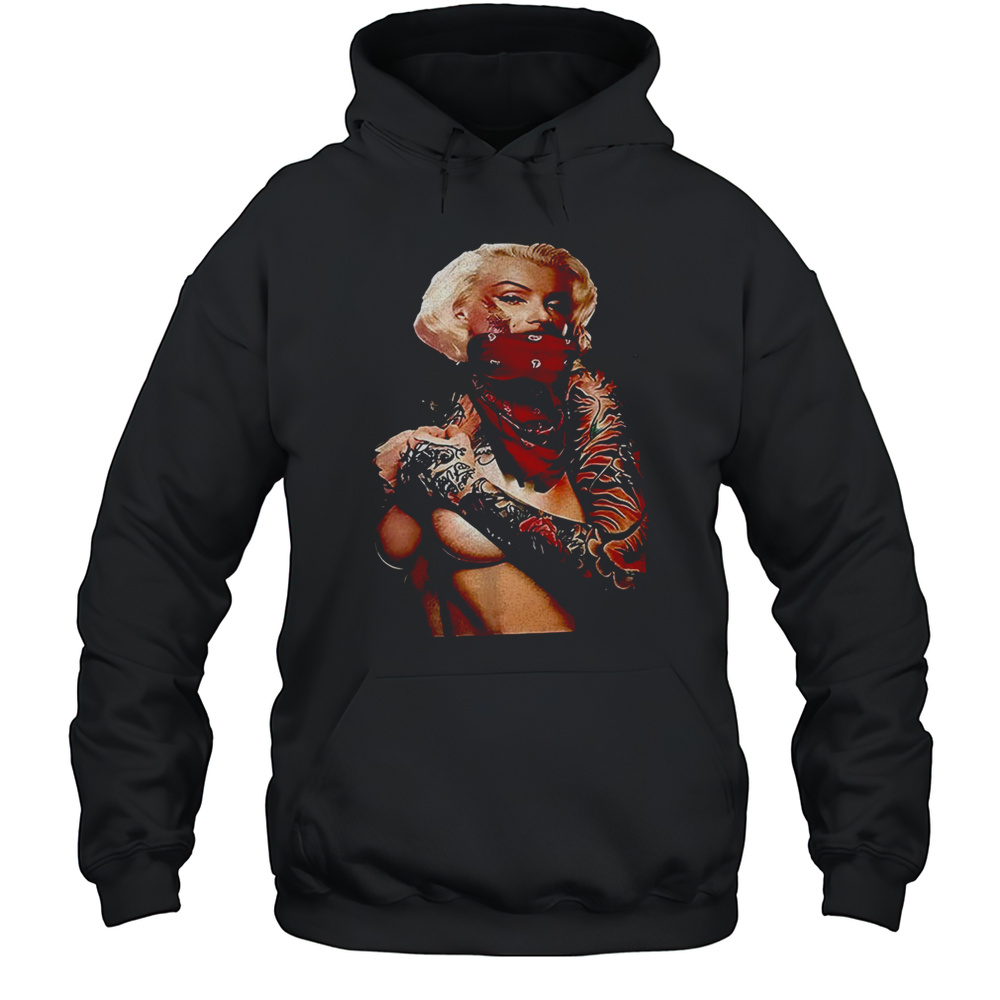 Tattooed Marilyn Monroe Bandana Shirt Unisex Hoodie