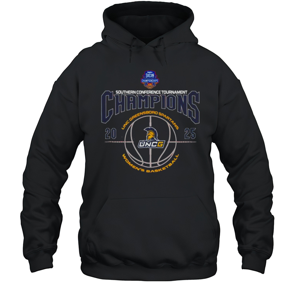 UNC Greensboro Spartans 2025 Southern Conference Womens Basketball Tournament Champions Shirt Unisex Hoodie