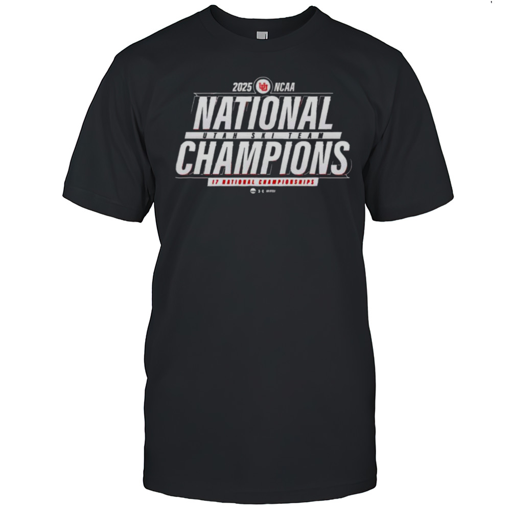 Utah Utes Team Back On Top 17th 2025 NCAA Skiing National Champions T-Shirt