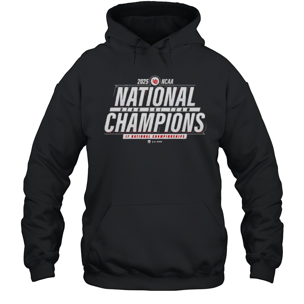 Utah Utes Team Back On Top 17th 2025 NCAA Skiing National Champions T-Shirt Unisex Hoodie