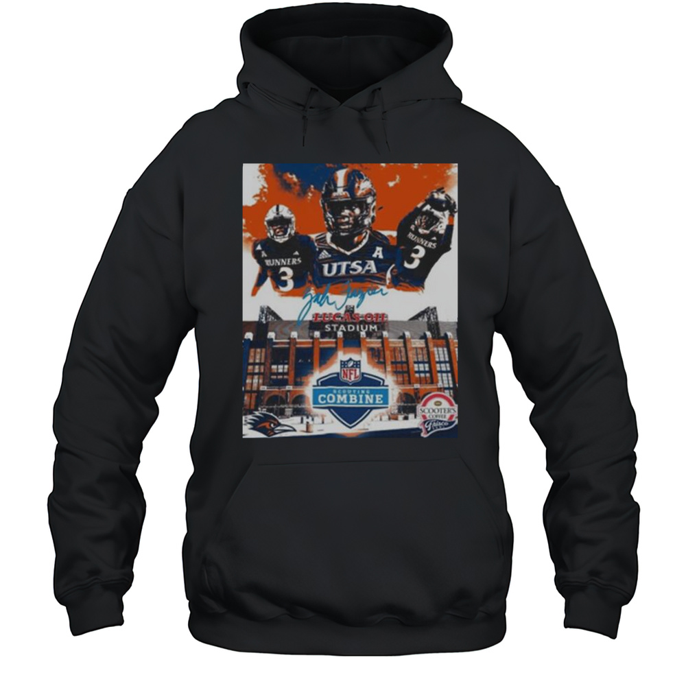 UTSA Roadrunners Runners Zah Frazier Lucas Oil Stadium NFL Scouting Combine Scooters Coffee Frisco Bowl Poster T-Shirt Unisex Hoodie