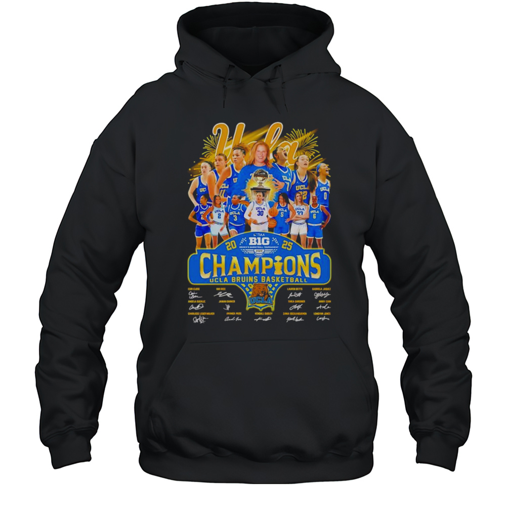 Fireworks UCLA 2025 B1G Champions Signatures Shirt Unisex Hoodie