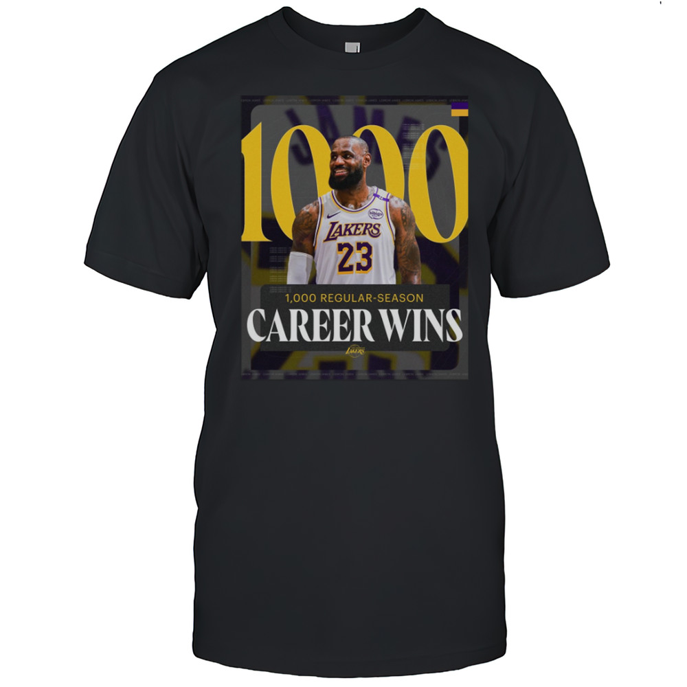 Lebron James From Los Angeles Lakers Reached 1000 Career Wins In The NBA Season Shirt