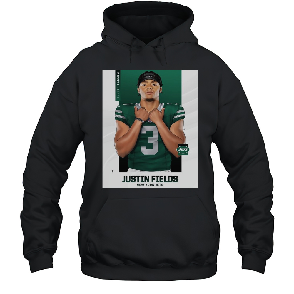 New York Jets Football NFL Signing Justin Fields Painting 2025 Poster T-shirt Unisex Hoodie