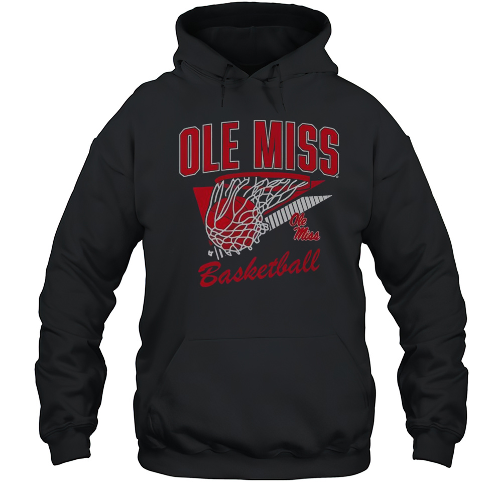 Nice Ole Miss Rebels Throwback Basketball T-Shirt Unisex Hoodie