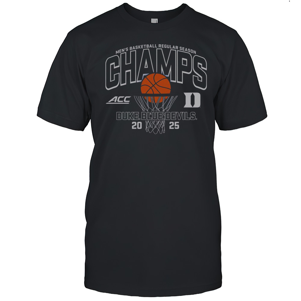 Official Duke Blue Devils 2025 ACC Mens Basketball Regular Season Champions T-Shirt