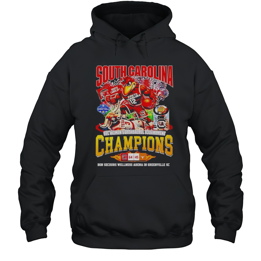 South Carolina SEC Womens Basketball Tournament Champions Mascot Shirt Unisex Hoodie