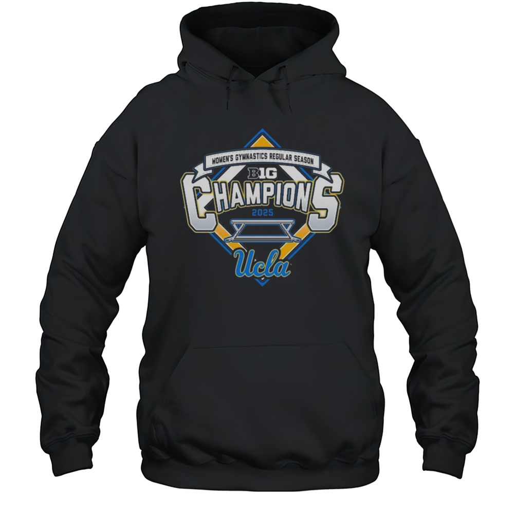UCLA Bruins 2025 Big Ten Womens Gymnastics Regular Season Champions Locker Room Shirt Unisex Hoodie