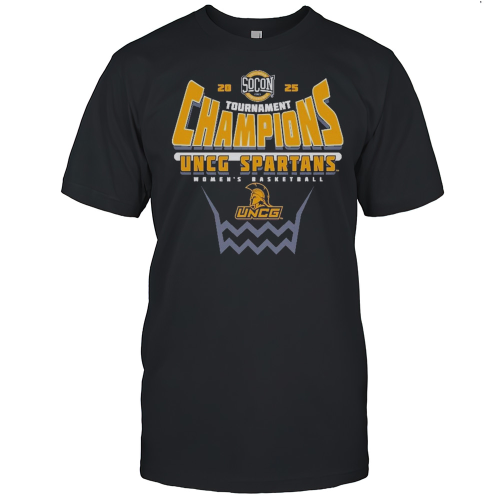UNCG Spartans Womens Basketball 2025 SoCon Conference Tournament Champions Logos T-shirt