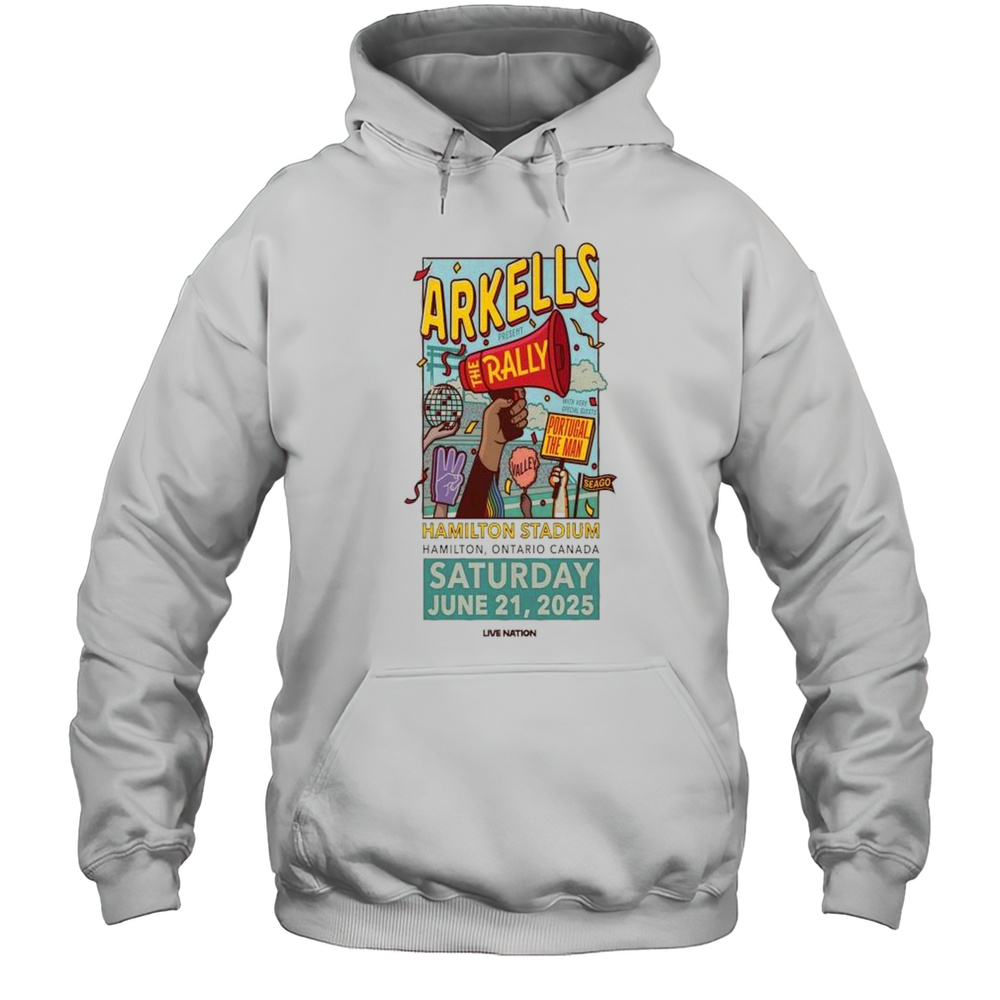 Arkells Music Hamilton Stadium Hamilton ON June 21 2025 Event T-shirt Unisex Hoodie