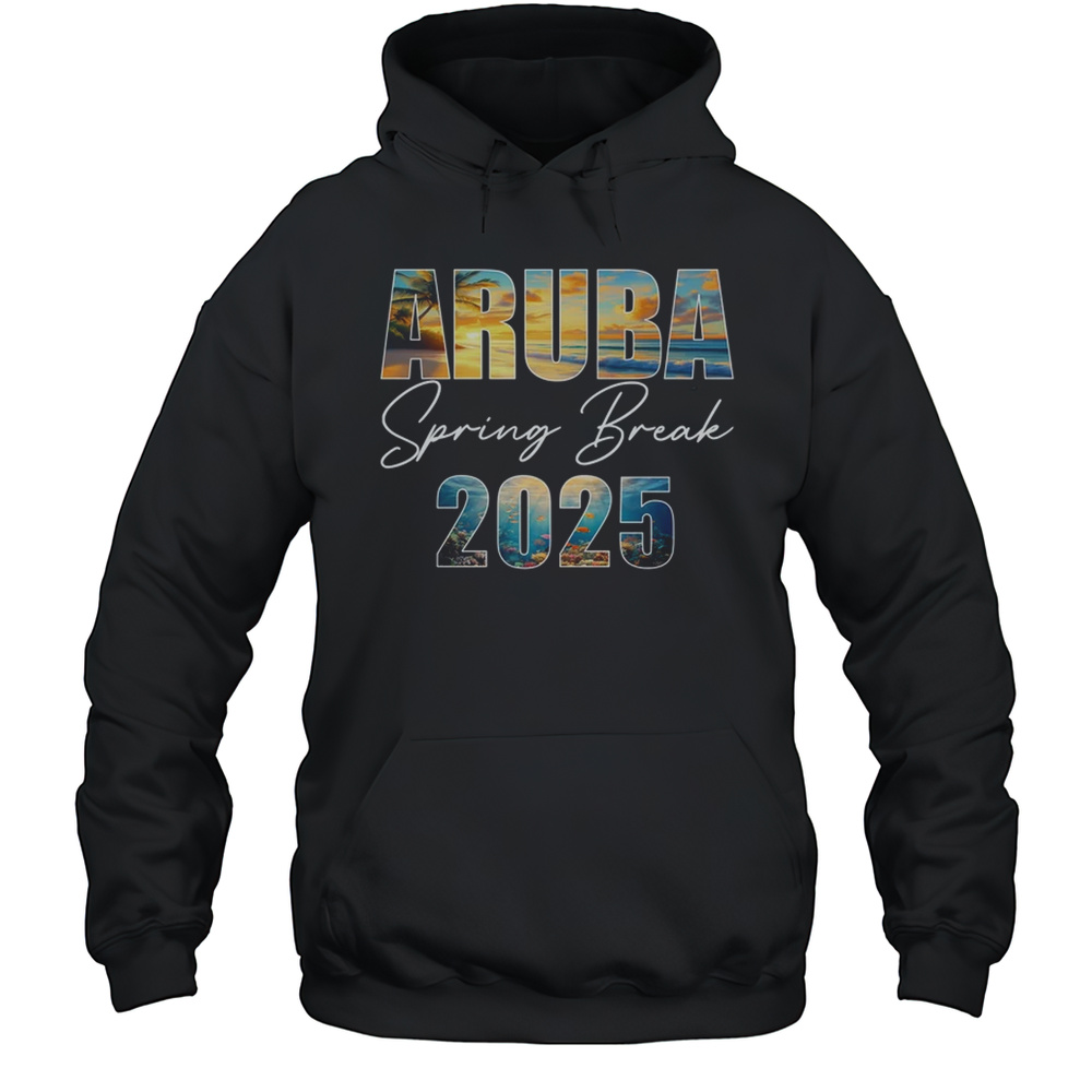 Aruba Spring Break 2025 Summer Vacation Beach Shirt Unisex Hoodie