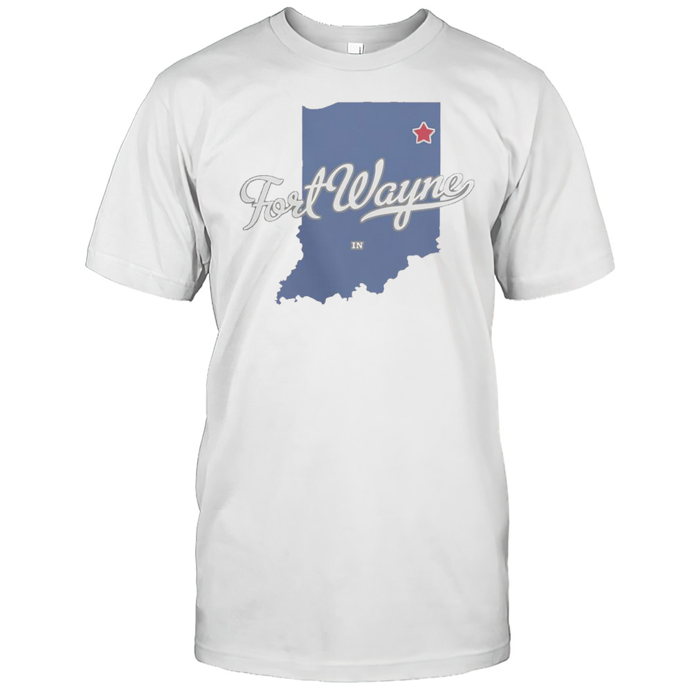 Awesome Fort Wayne In Indiana Map T-Shirt