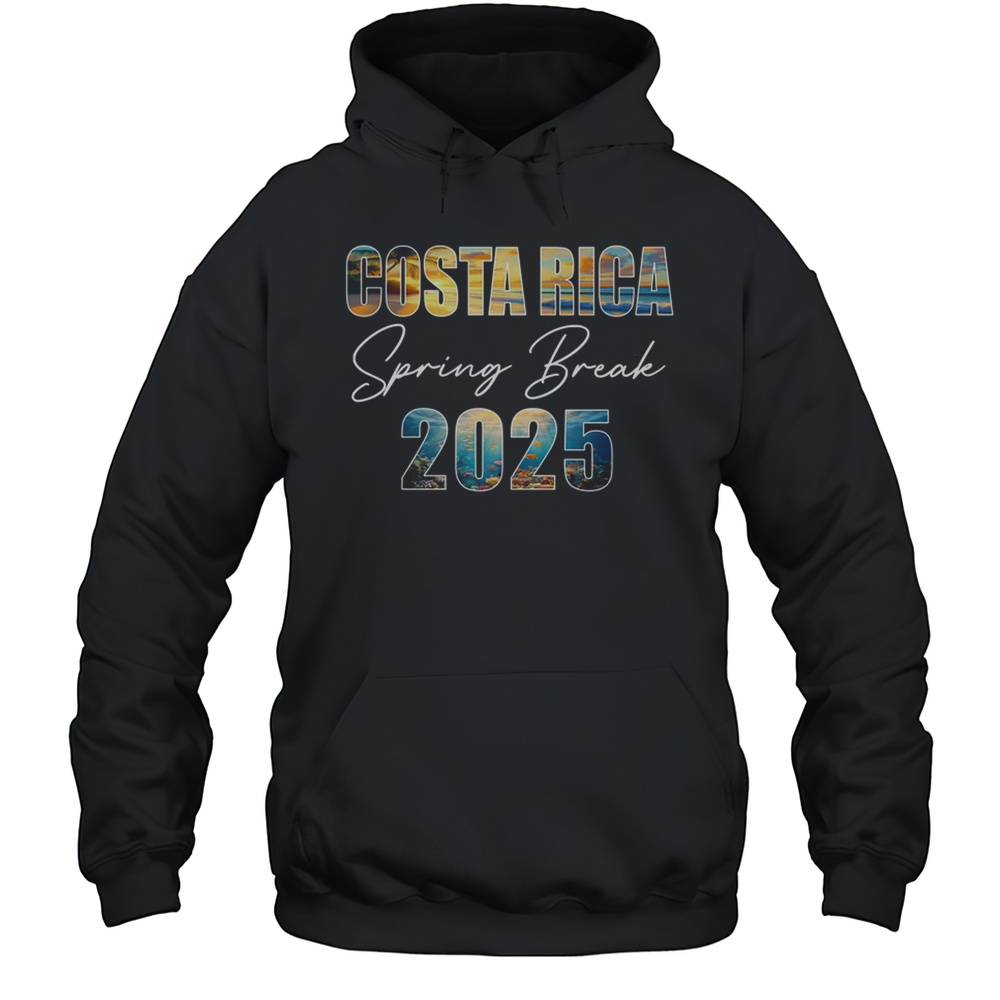 Costa Rica Spring Break 2025 Summer Vacation Beach Shirt Unisex Hoodie