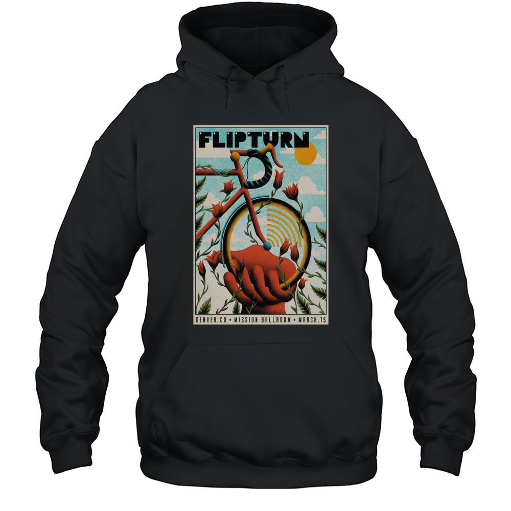 Flipturn March 15th 2025 Mission Ballroom Denver CO Show T-shirt Unisex Hoodie