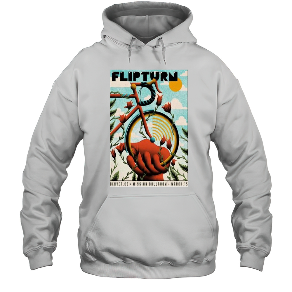 Flipturn March 15th 2025 Mission Ballroom Denver CO Show T-shirt Unisex Hoodie