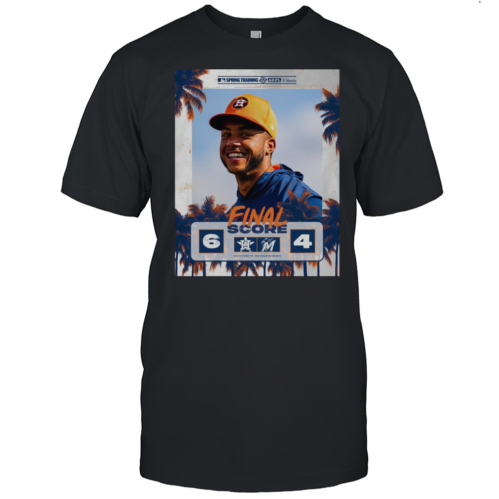 Houston Astros Baseball 6-4 Miami Marlins Final Score MLB Spring Training 2025 Mar 15 T-shirt